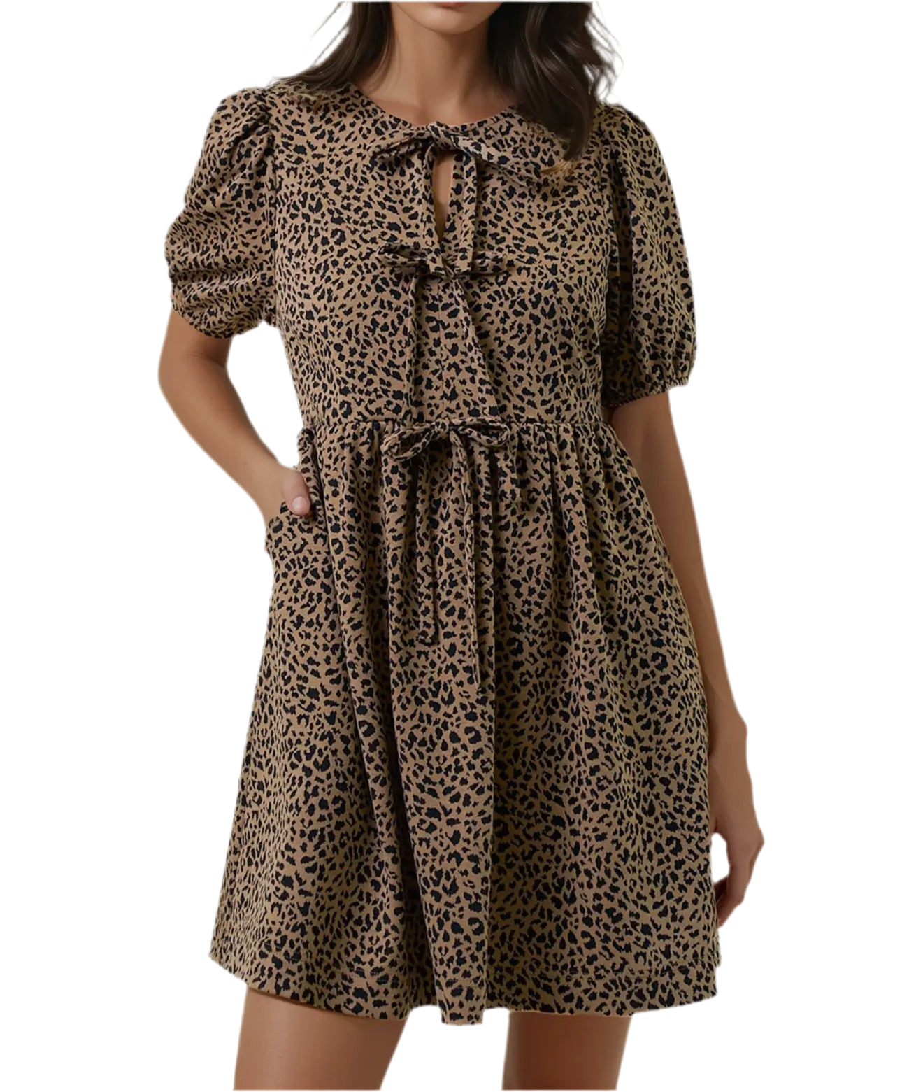 Animal Bow Tie Dress