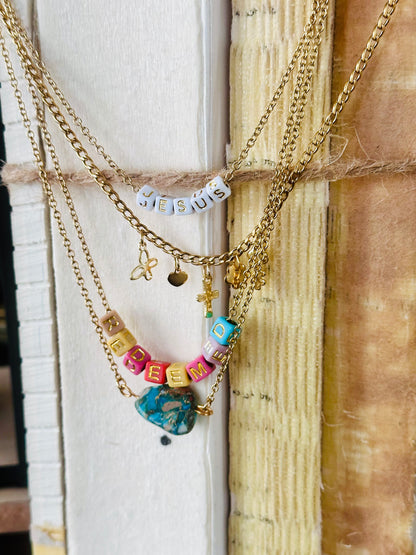 Redeemed charms necklace