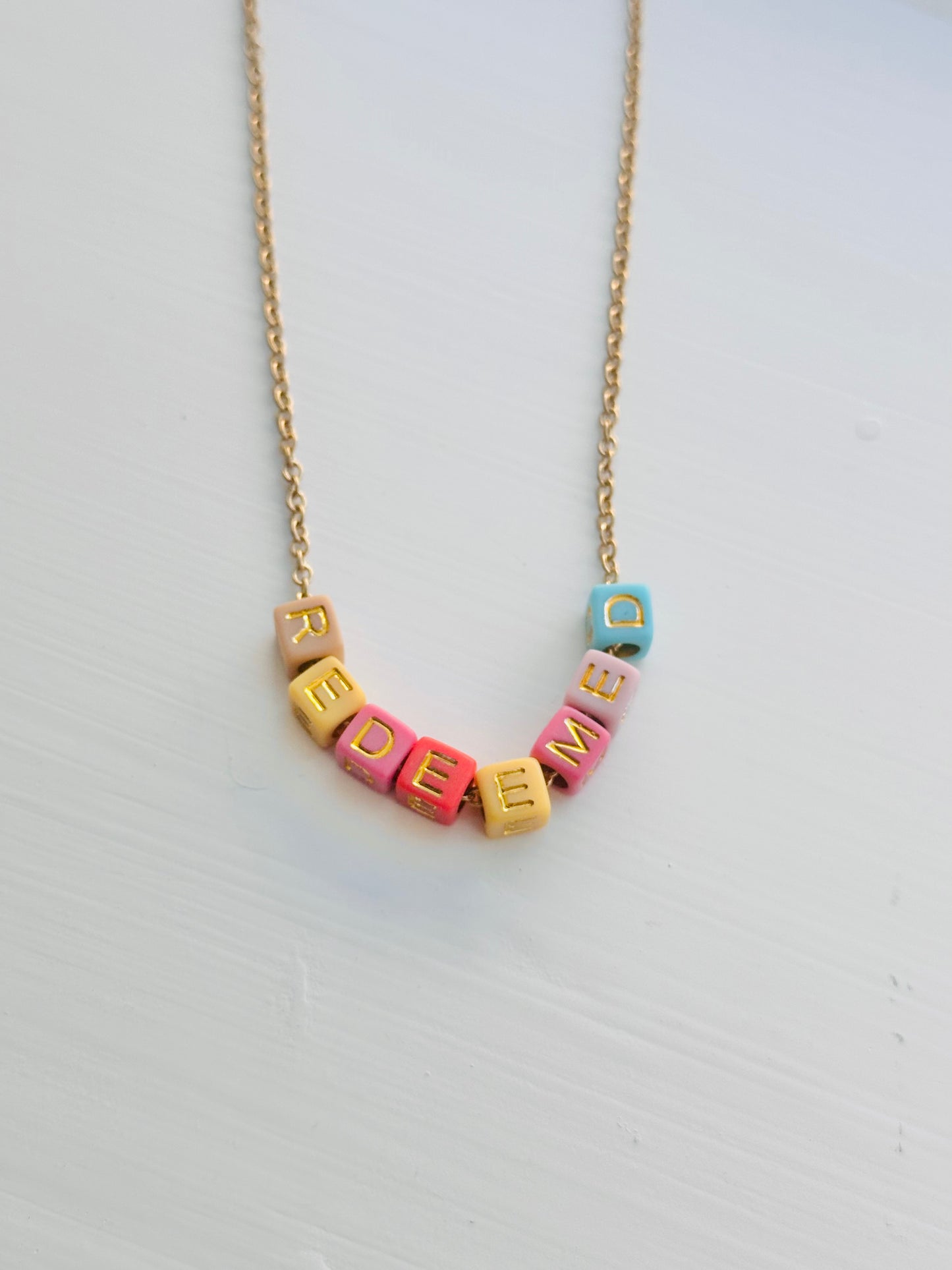 Redeemed tiles necklace